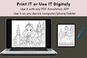 Princess Coloring Pages for Kids, a Brochure Template by LA Design (Thumbnail 10 of 10)