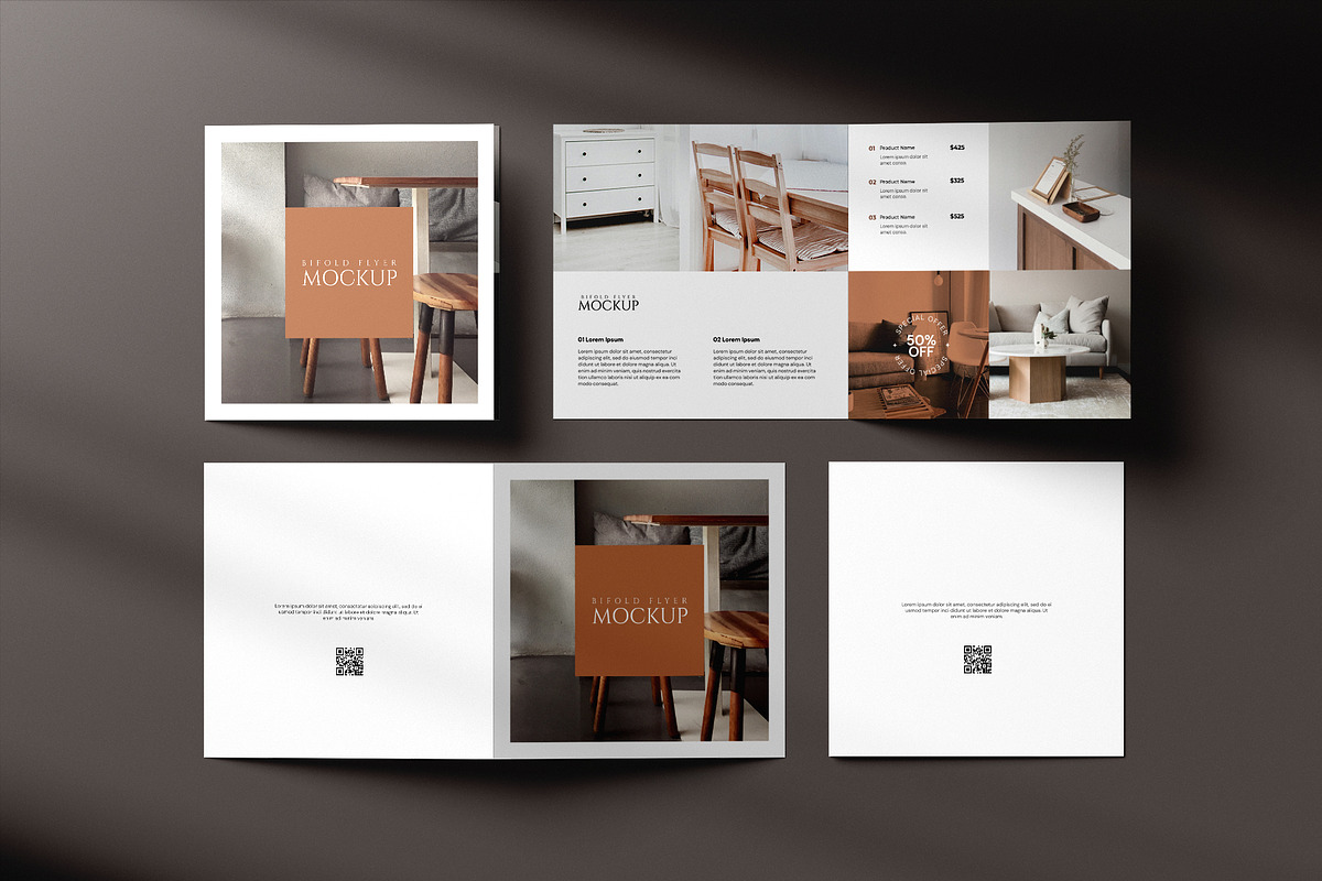 Square Bifold Brochure Mockup, a Books & Magazine Mockup by Mockup Supper (Photo 11 of 13)