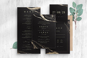 Black & Gold Wedding Templates, an Invitation Template by BrandPacks (Thumbnail 1 of 6)