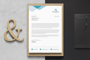 Word Editable Letterhead Template, a Stationery Template by TelaTemplates