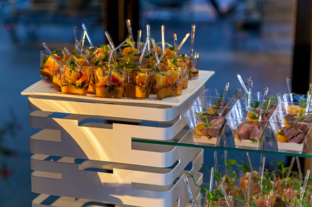 cold appetizers of meat and cheese for a party, a Food & Drink Photo by Photostock