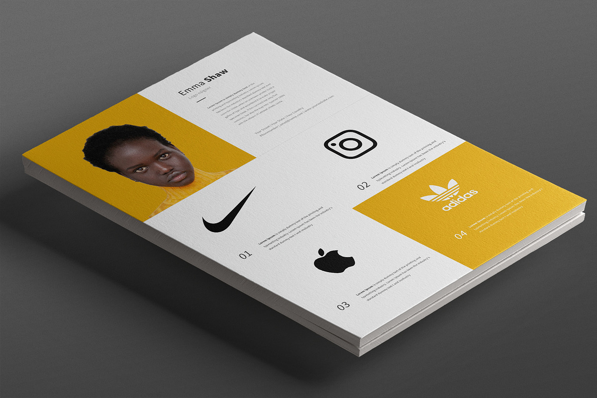 Emma Resume Template, a Resume Template by Nina Shaw (Photo 6 of 11)
