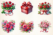 Valentine's Day Clipart Bundle, a Seasonal Illustration by DreamArtGraphic (Thumbnail 2 of 3)