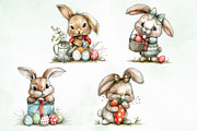 Watercolor Easter Cute Rabbit Bundle, an Illustration by Creative Art (Thumbnail 6 of 8)