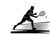 A dynamic Tennis Player Silhouettes, an Illustration by Amazin_art (Thumbnail 27 of 31)