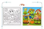 Bold Easy Frog Days Coloring Book, an Object Illustration by Coco Bloom (Thumbnail 5 of 8)