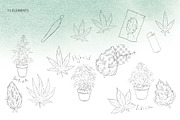 Pencil drawn cannabis, a Healthcare Illustration by AlenaO (Thumbnail 2 of 9)