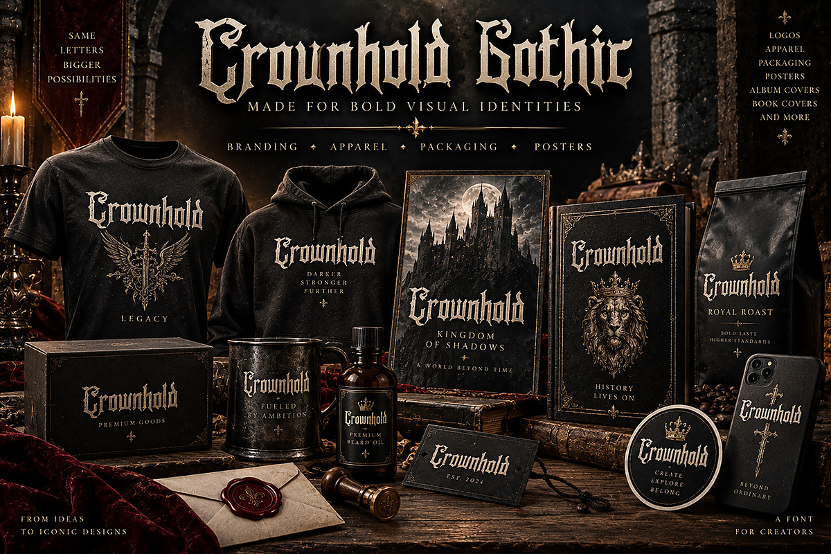 Crownhold Gothic, a Blackletter Font by Wow Magic (Photo 2 of 5)