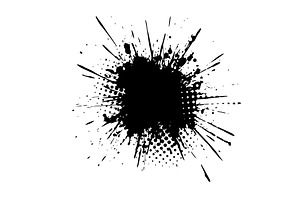 Splatter Paint Texture . Black Spray, an Object Illustration by Nenahliadava Design