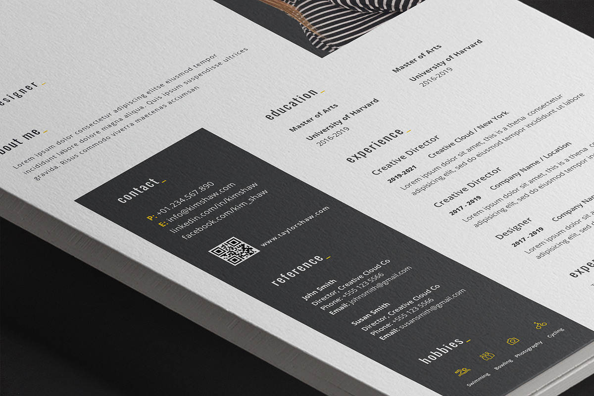 Taylor Resume Template, a Resume Template by Nina Shaw (Photo 7 of 10)
