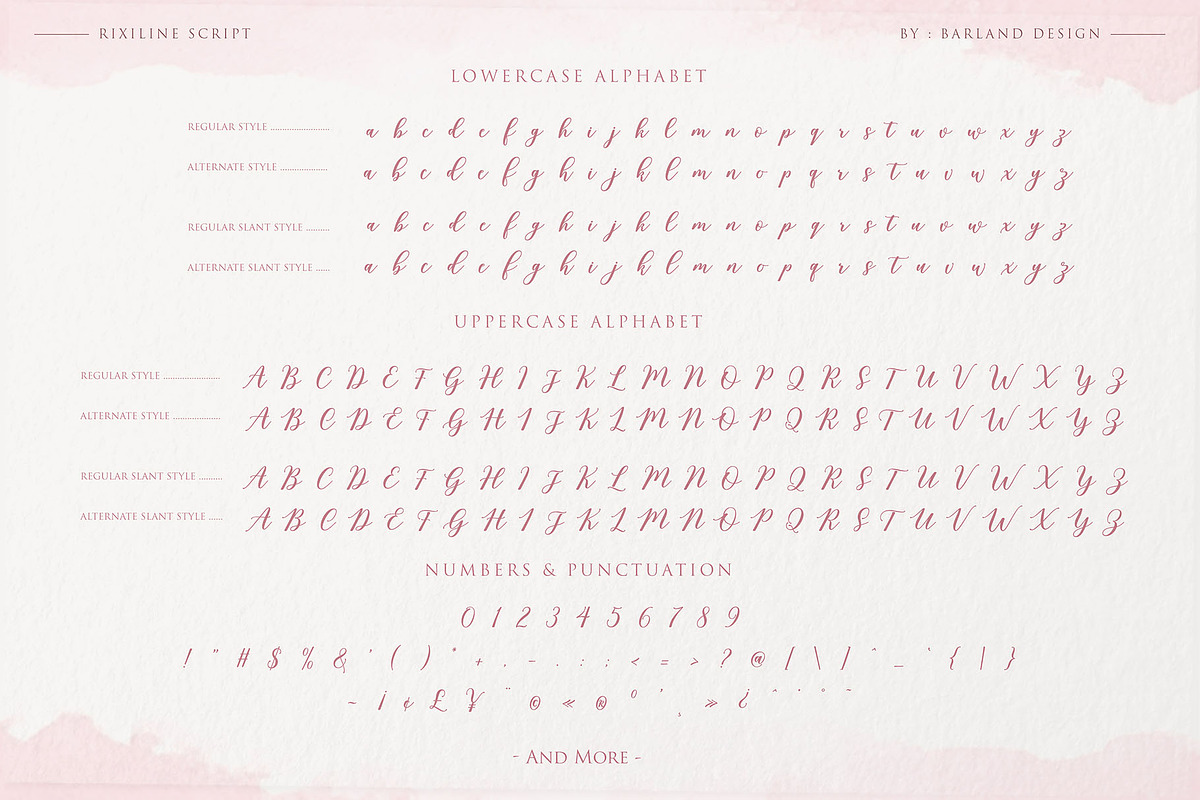 Rixiline Script Font, a Script Font by Barland Design (Photo 6 of 7)