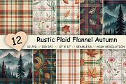 Rustic Plaid Flannel Autumn Patterns, a Pattern Graphic by FloridPrintables (Thumbnail 1 of 9)