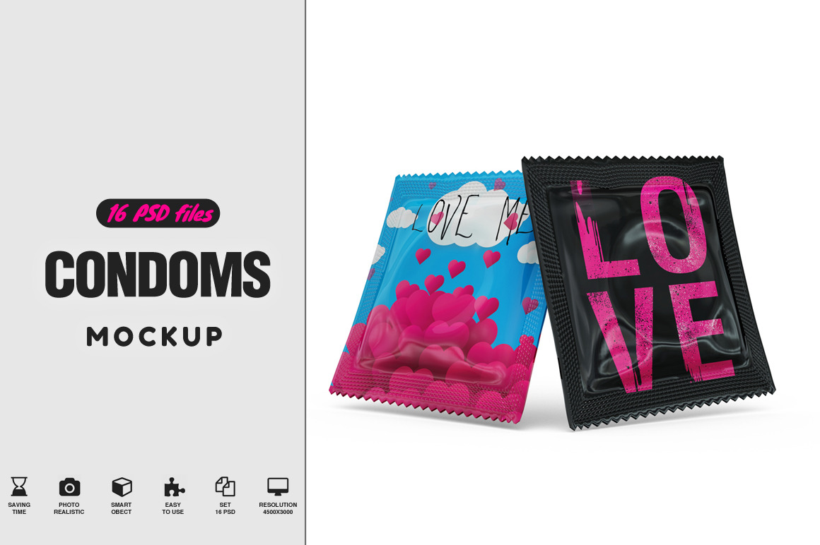 Condoms Mockup by Pixelmockup  Creative Market