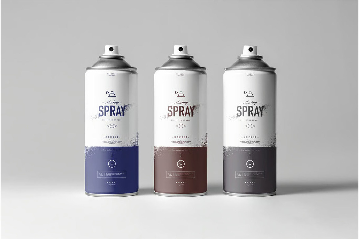 Spray Can Mock-up, a Product Mockup by zippypixelstudio (Photo 4 of 9)