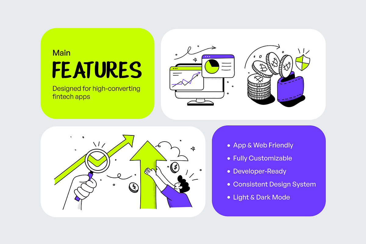 Trendy Fintech Wobbly Illustration, a Finance Illustration by Creative Graphics (Photo 2 of 7)