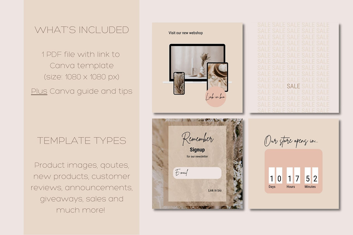 Nordic Instagram post template, a Social Media Template by Valley Media Templates (Photo 3 of 6)