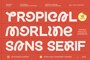 Tropical Morline, a Sans Serif Font by zeenesia (Thumbnail 1 of 14)