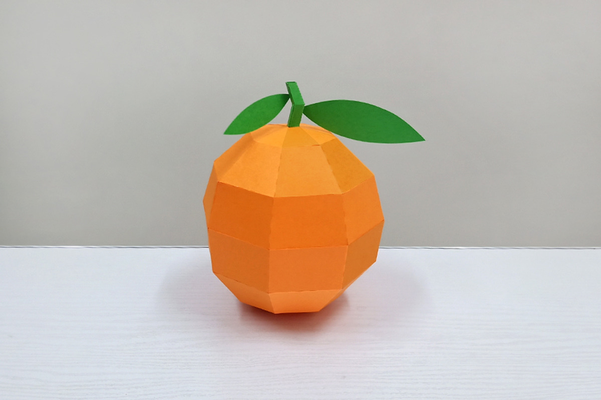 DIY Orange Model - 3d papercraft, a Templates & Theme by PAPER amaze