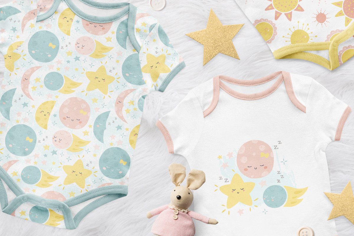 Cute baby patterns, prints, clipart, a Pattern Graphic by Inna Moreva (Photo 6 of 9)