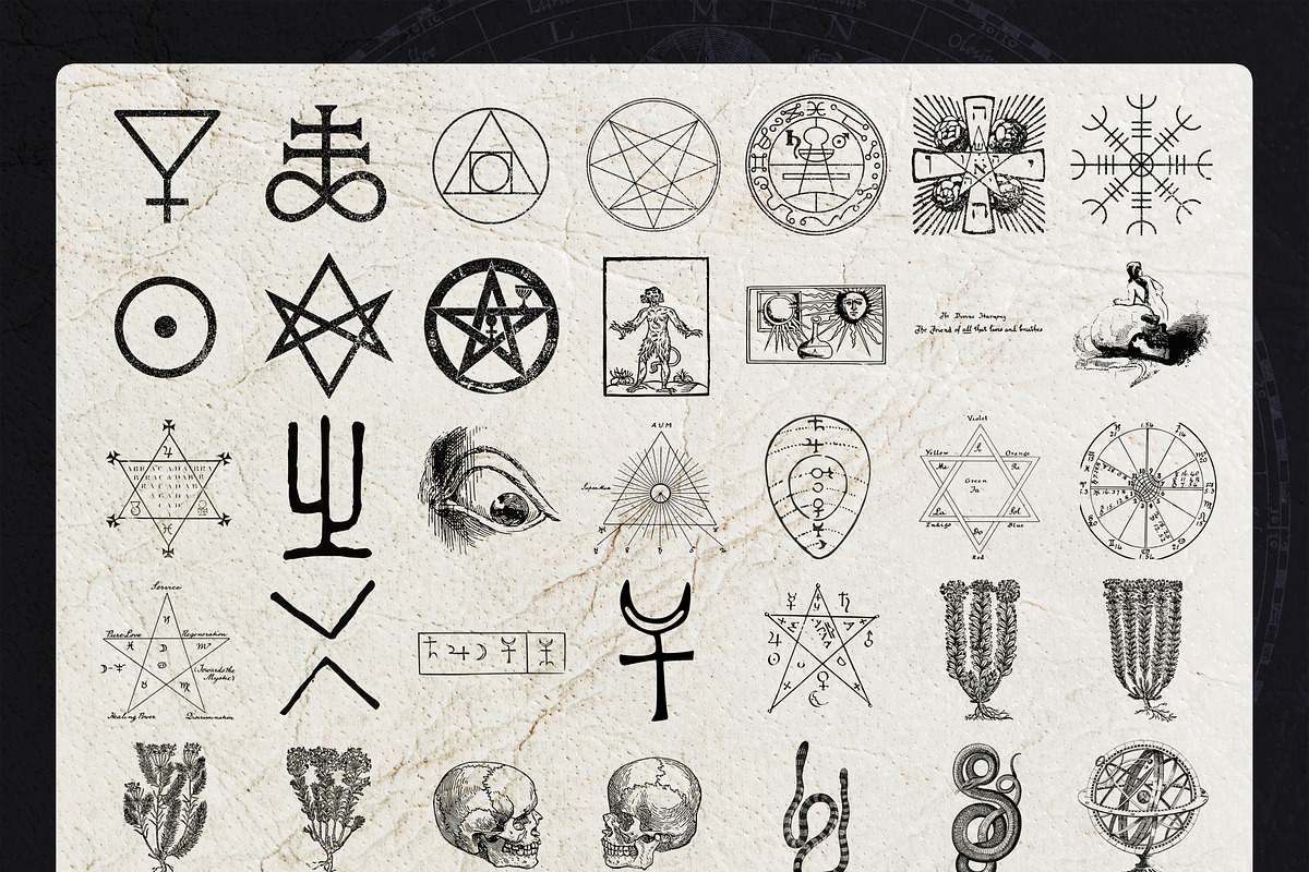 98 Procreate mystic / ocult stamps, a Brush Add-On by Endete & Mazak brushes (Photo 4 of 6)