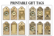 Christmas steampunk printable tags, a Card Template by Area (Thumbnail 2 of 2)