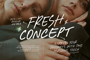 Fresh Concept - All Caps Handwritten, a Handwritten Font by Sarid Ezra