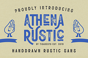 Athena Rustic | Handdrawn Rustic, a Sans Serif Font by Tigadestd Type (Thumbnail 1 of 7)