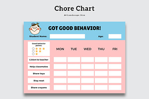 Behavior Charts For Kids
