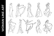Women Line Art Vector illustration, a Person Illustration by nandinigraphics (Thumbnail 1 of 3)
