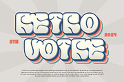 Retro Votre - Retro Playful Font, a Sans Serif Font by Dhabee (Thumbnail 2 of 11)