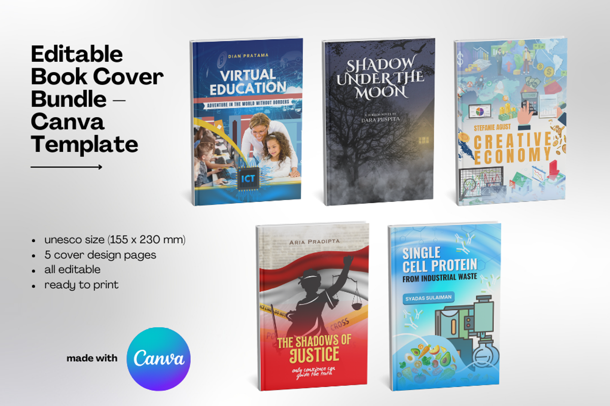 Editable Book Bundle – Canva, a Magazine Template by Rumoh Grafika (Photo 1 of 5)