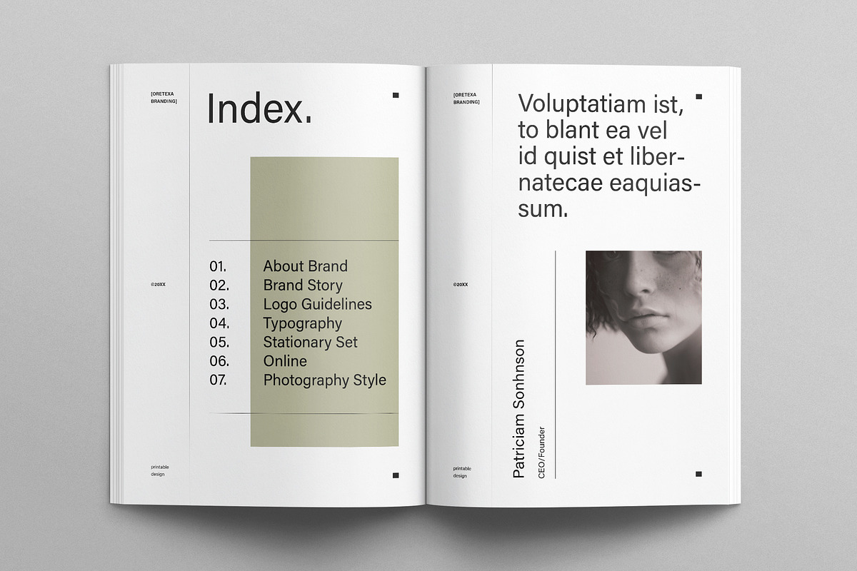Creative Brand Identity Guidelines, a Brochure Template by E-Type (Photo 2 of 12)