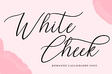 White Cheek Modern Calligraphy Scrip