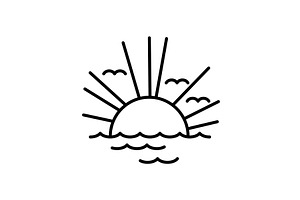 Marine port icon. Outline, an Object Illustration by Things for designers