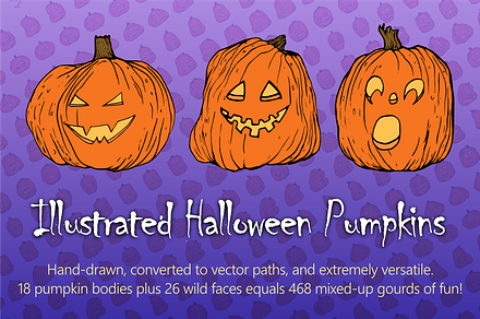 Illustrated Halloween Pumpkins