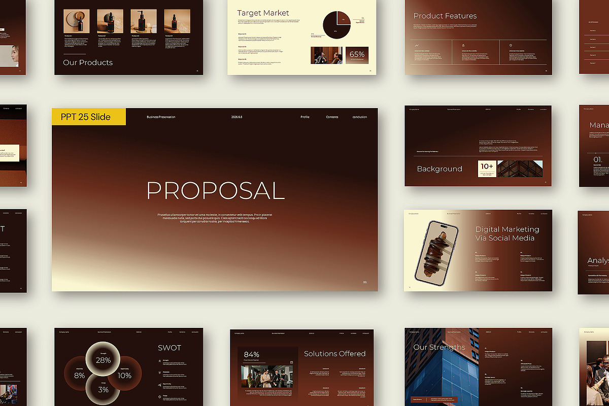 Business Proposal Google Slides, a Presentation Template by Siska Arista (Photo 1 of 5)
