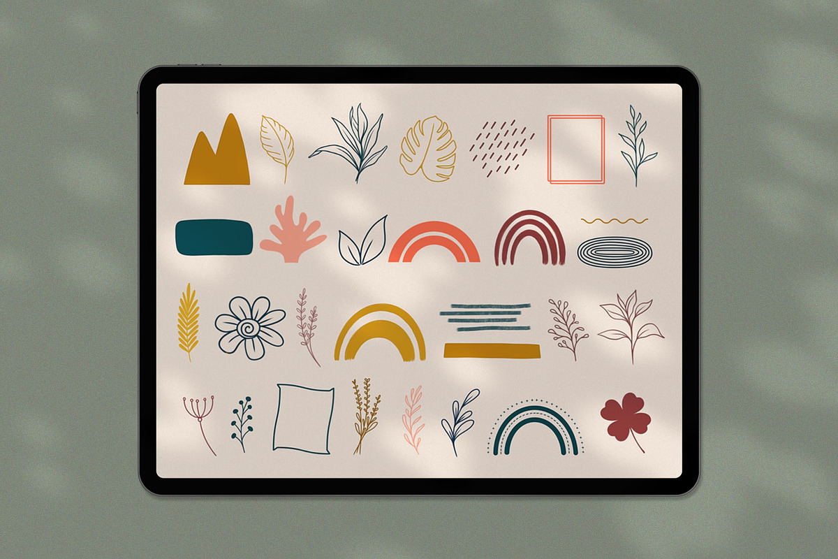 Abstract boho stamps Procreate, a Brush Add-On by Julia Right Studio (Photo 4 of 6)