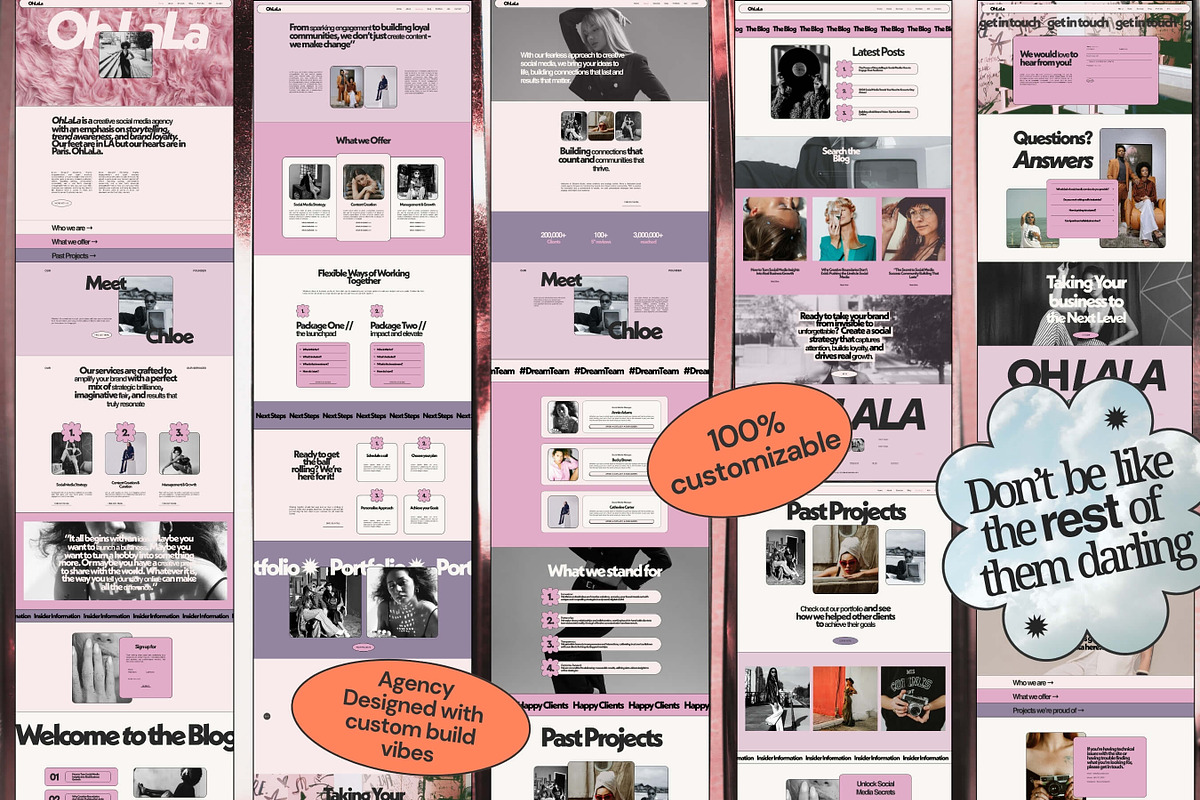 Oh La La Squarespace Template preview 2