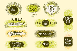 Raw Bio Vegan Food Labels