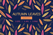 Autumn leaves pattern, a Pattern Graphic by moibalkon (Thumbnail 1 of 3)