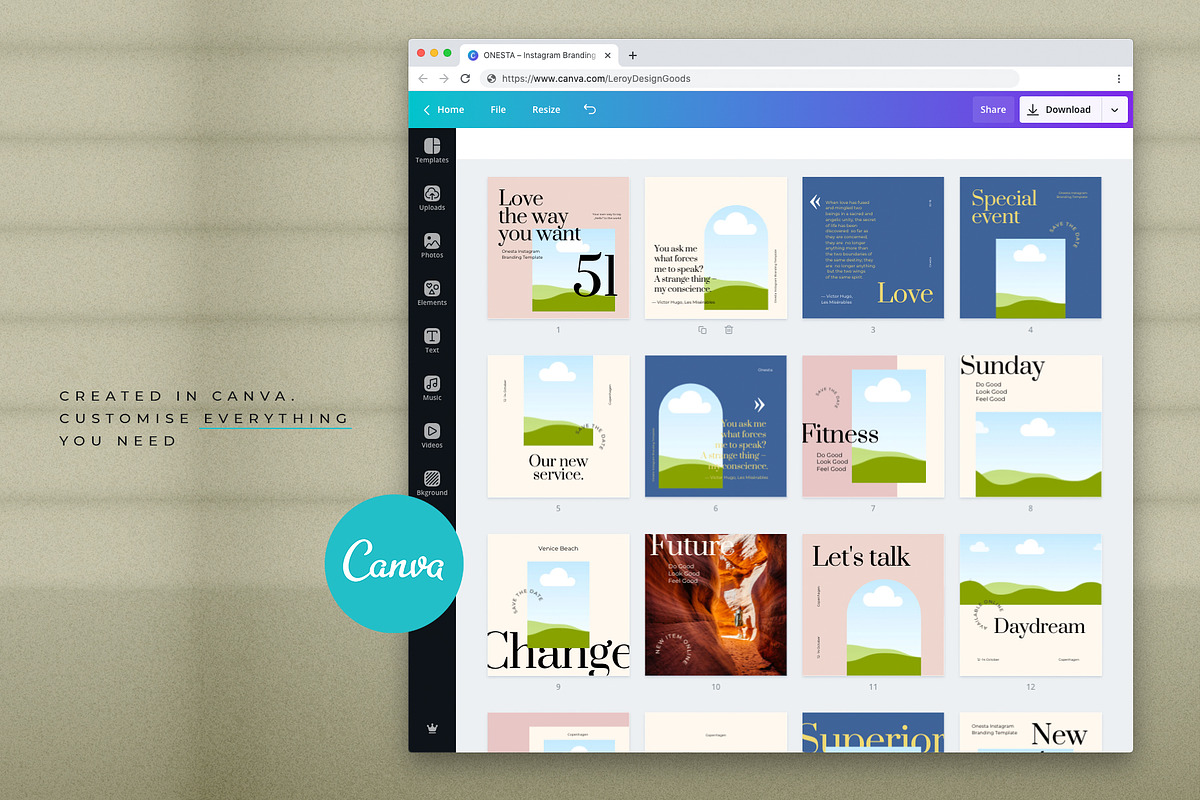 ONESTA - Canva Instagram Template, a Social Media Template by LEROY Design (Photo 5 of 9)