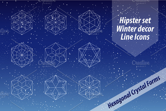 Sacred Geometry. Hexagonal Crystals. preview 4