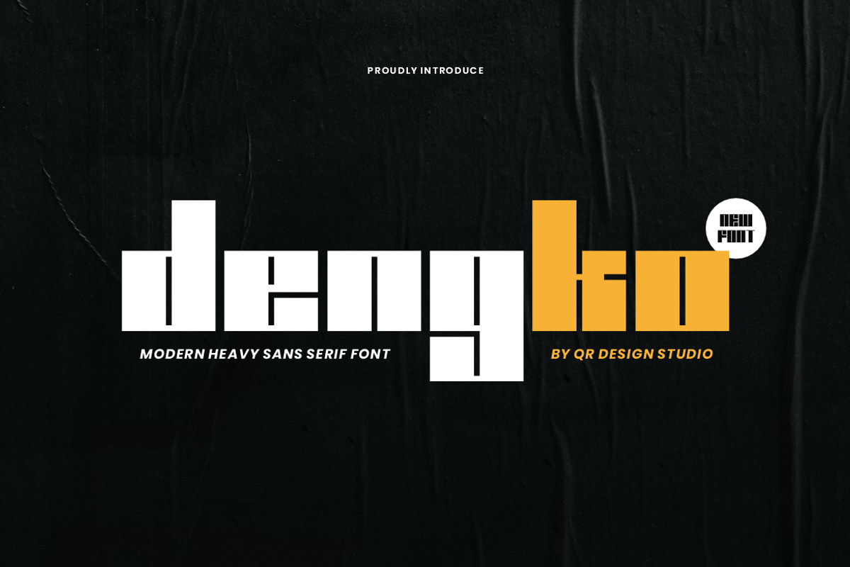 Dengko - Heavy Sans Serif Font, a Sans Serif Font by QR Design Studio (Photo 1 of 7)
