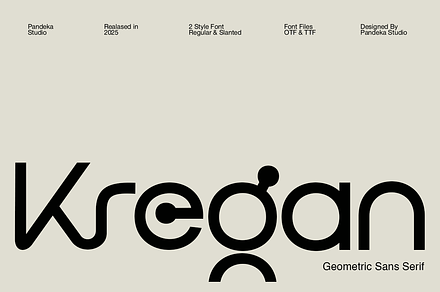 Kregan - Futuristic Geometric Sans