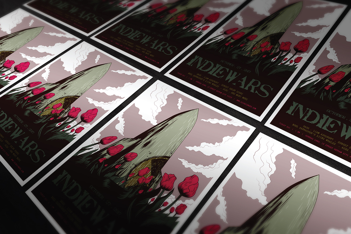 Nuclear Weapon & Flowers Vector Art, a Flyer Template by ashenterprise (Photo 3 of 3)