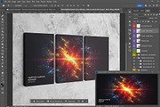 Triptych Canvas Mockup - Ratio 2x3, a Household Mockup by Mockups by Carlos Viloria (Thumbnail 2 of 6)
