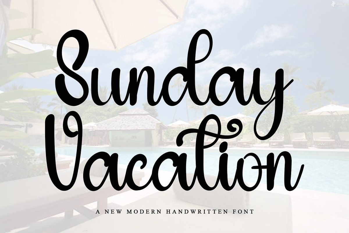 Sunday Vacation, a Handwritten Font by InermediaSTUDIO (Photo 1 of 7)