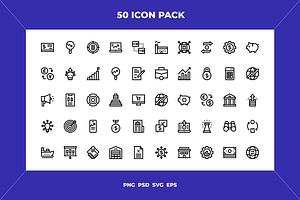 Trading icons, an Outline Icon by Wencory