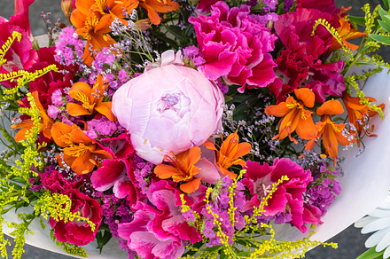 Bouquet of cut flowers stock photo containing flower and petal, a Nature Photo by Zigzag Mountain Art
