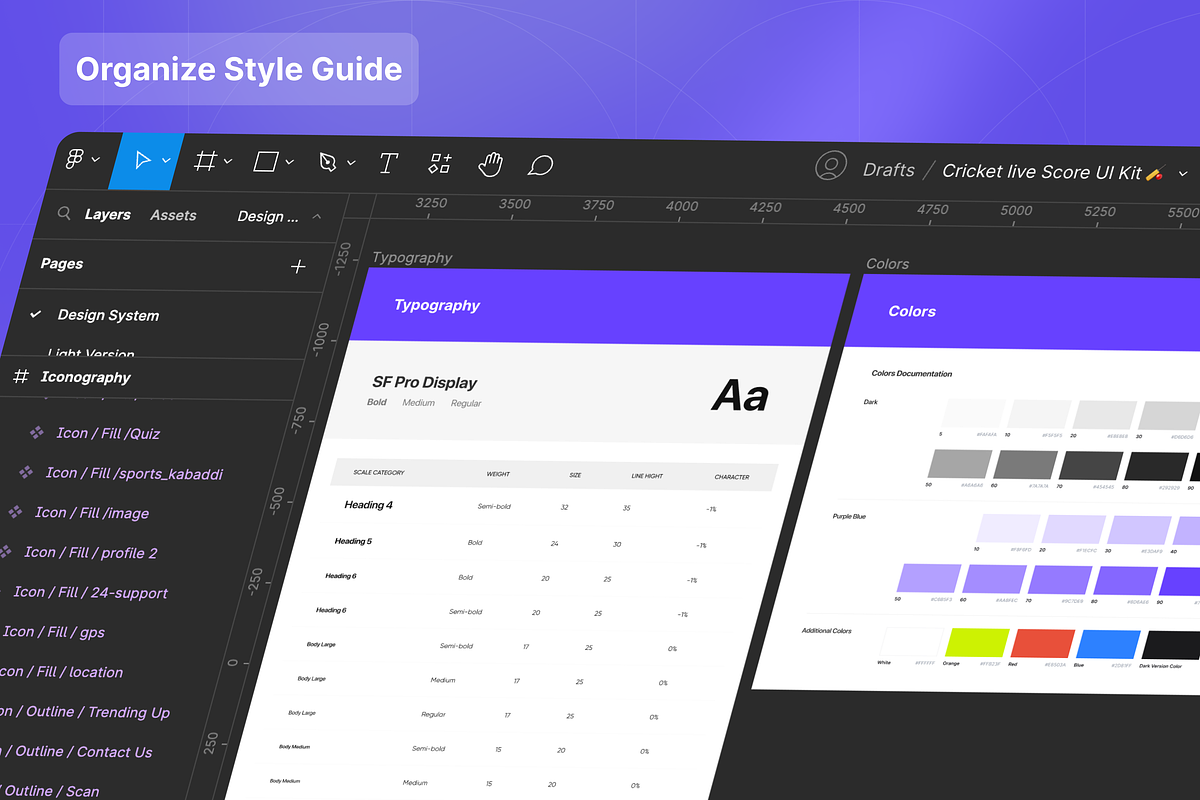 Filllo - Cricket live Score UI Kit, an UI Kit Template by floxui (Photo 3 of 8)